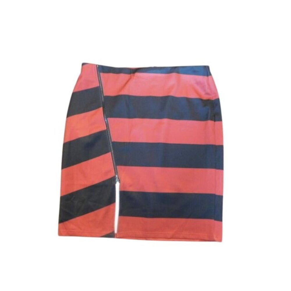 Eloquii Size 20 Plus Size Zip Striped STRETCH Skirt